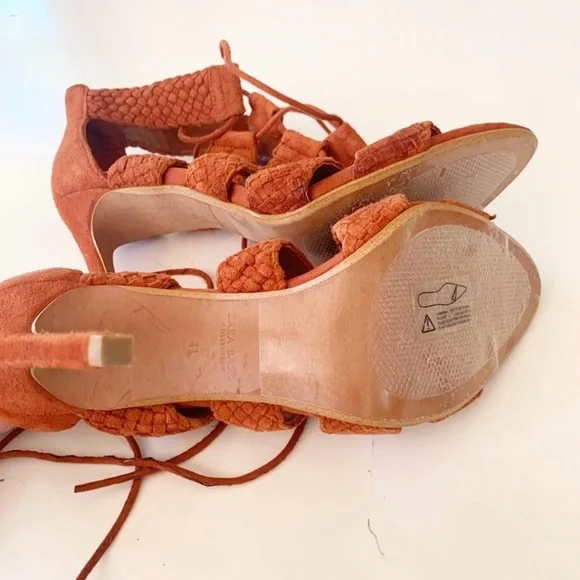 ZARA Braided Leather Suede Strappy
Heel Sandals - Picture 10 of 15